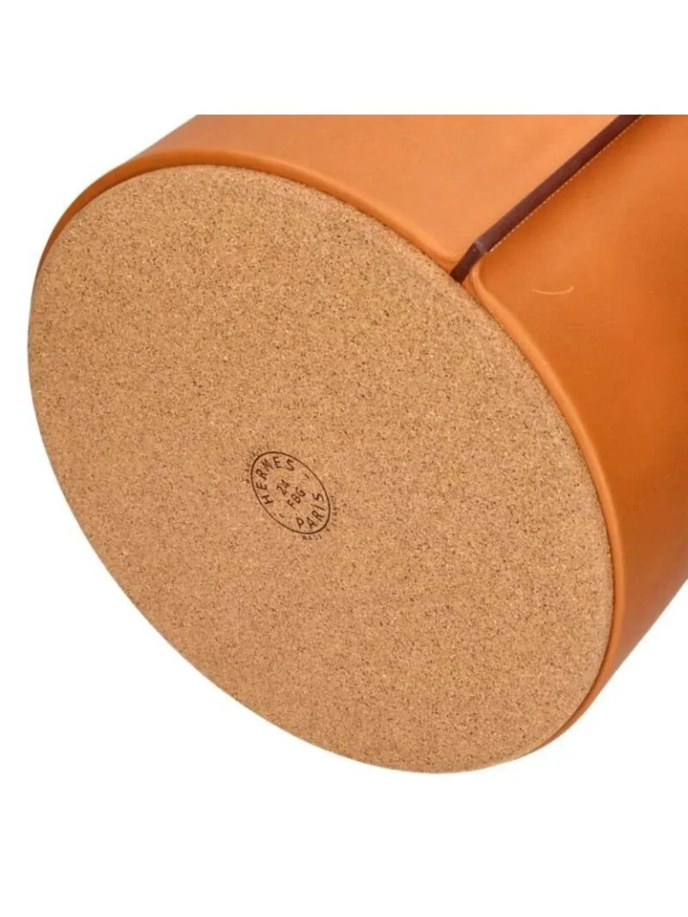 Hermes Equipages D'herms Cork Stool Large Model Leather